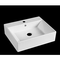 Vasque à poser Evora blanc céramique 41 x 33 x 14.5 cm