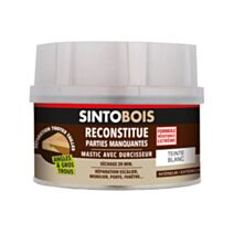 Mastic à bois avec durcisseur angles/gros trous blanc 170ml - SINTO
