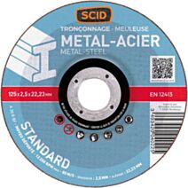 Disques à tronçonner standard Ø125mm Métal-acier
