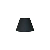 Abat-jour forme conique D19 coton noir Bague E14