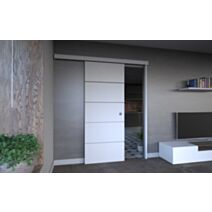  Kit porte coulissante décor ligne avec butée