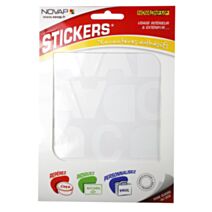 pochette NOVADHESIF lettres 40 mm blanc