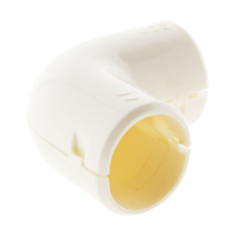 Lot de 2 équerres en PVC blanc D25mm - ZENITECH