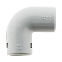 Lot de 2 équerres en PVC gris diamètre 25mm - ZENITECH