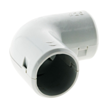 Lot de 2 équerres en PVC gris diamètre 25mm - ZENITECH