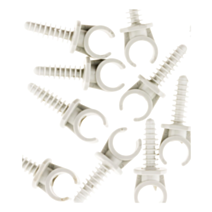 Lot de 10 clips tube PVC gris diamètre 16 mm - ZENITECH