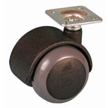 Roulette de meuble antidérapante à platine pivotante - Charge admissible 25kg.  Ø40mm - CIME
