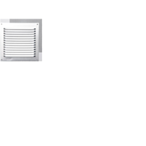 Grille aération aluminium mat à visser 15x15cm