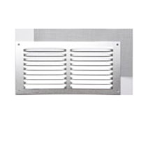 GRILLE À VISSER ALU ARGENT 20 X 30 CM AVEC MOUSTIQUAIRE
