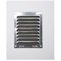 Grille aération aluminium blanc à visser 10x10cm
