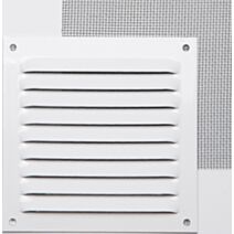 Grille aération aluminium blanc à visser 10x10cm