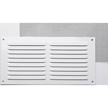 Grille aération aluminium blanc à visser 10x20cm