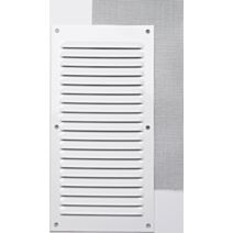 Grille aération aluminium blanc à visser 20x10cm