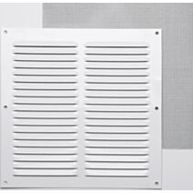Grille aération aluminium blanc à visser 20x20cm