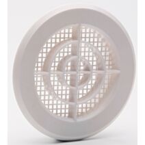 Grille aération blanc à clipser Ø 10cm