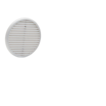 Grille aération blanc à clipser Ø 13.5cm