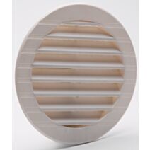 Grille aération + moustiquaire blanc à encastrer Ø11,8cm