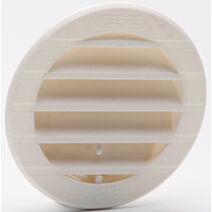 Grille aération aluminium blanc à encastrer Ø9,8cm