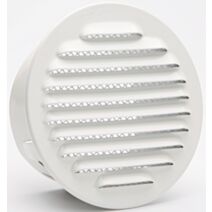 Grille d'aération aluminium blanc à encastrer Ø 11 cm