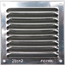Grille aération inox à visser 10x10cm