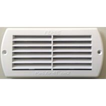 Grille aération aluminium blanc à encasrtrer 5x16,4cm