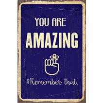 Impression sur verre Glass'Art Plaque rétro You are amazing 30x45cm