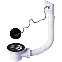 Bonde à bouchon pour évier Ø 50 mm avec trop-plein - INVENTIV