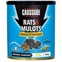 Appât Rats/Mulots céréales efficacité radicale 6x25gr - CAUSSADE 