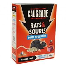 Appât Rats/Souris blocs forte infestation 10x30gr - CAUSSADE 