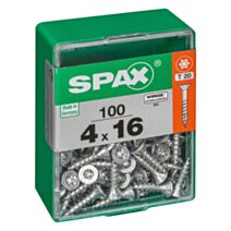100 vis 4x16 tête fraisée empreinte t-star+ T20 gris SPAX
