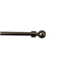 Barre Rideaux Boule Extensible 40-70cm Striée Chromé Mat - INVENTIV