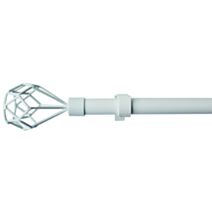 Kit extensible de barre à rideau blanc 120/210cm diamètre 16/19 - INVENTIV