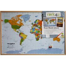 Tableau Mappemonde Liège 60x90cm