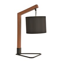 Lampe Bogart Bois Chêne/Noir 44cm 40W - COREP