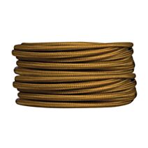 TIBELEC Câble tissu marron 3m