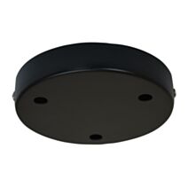 Plafonnier métal noir à 3 trous - TIBELEC 