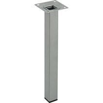 Pied metallique carre sans verin gris H.250 25x25 - BAR PLUS