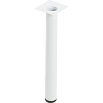 Pied metallique cylindrique sans verin blanc H.250 ∅30 - BAR PLUS
