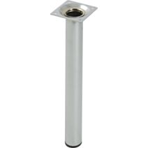 Pied metallique cylindrique sans verin chrome H.250 ∅30 - BAR PLUS