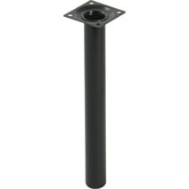 Pied metallique cylindrique sans verin noir H.250 ∅30 - BAR PLUS