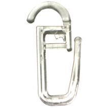 12 agrafes plastique pour anneaux plats et ronds de petite section cristal - MOBOIS
