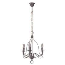 Lustre 3L en métal D44 SYMPHONIE gris HT50cm