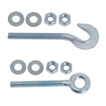 Piton à oeil et piton à crochet avec écrous