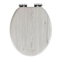 Abattant WC Chêne gris déclipsable frein de chute - WENKO