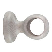 Support de barre à rideau en bois Ø28 monobloc 50 mm blanchi - MOBOIS 