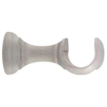 Support de barre à rideau en bois Ø28 fixe ouvert 80 mm blanchi - MOBOIS