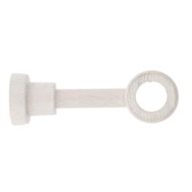 Support tige de barre à rideau en bois Ø28 ouvert 80 mm blanchi - MOBOIS 
