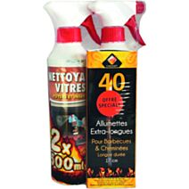 Lot de 2 nettoyants vitres, poêles et inserts 500 ml