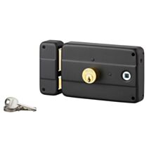 Serrure applique horizontale à double cylindre à fouilgauche