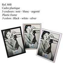 Cadre photo plastique noir 10x15cm